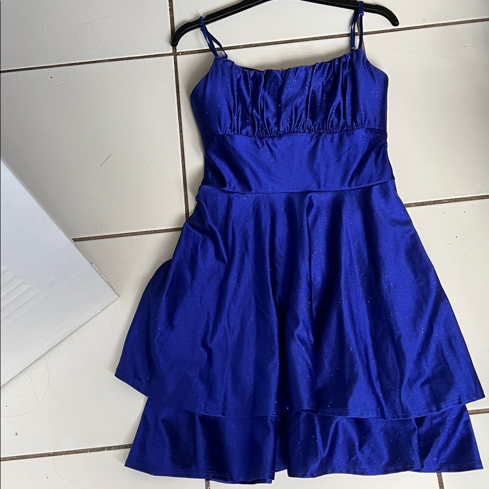 Royal Blue Tiered Dress